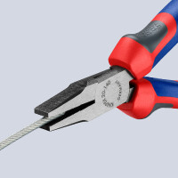 KNIPEX 20 02 140 Flachzange mit Comfort-Griffen schwarz atramentiert 140 mm
