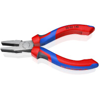 KNIPEX 20 02 140 Flachzange mit Comfort-Griffen schwarz atramentiert 140 mm