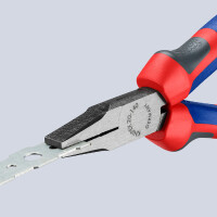 KNIPEX 20 02 140 Flachzange mit Comfort-Griffen schwarz atramentiert 140 mm