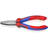 KNIPEX 20 02 160 Flachzange mit Comfort-Griffen schwarz atramentiert 160 mm