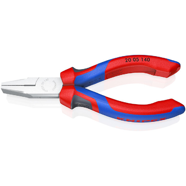 KNIPEX 20 05 140 Flachzange mit Comfort-Griffen verchromt 140 mm
