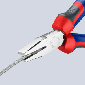 KNIPEX 20 05 140 Flachzange mit Comfort-Griffen verchromt 140 mm