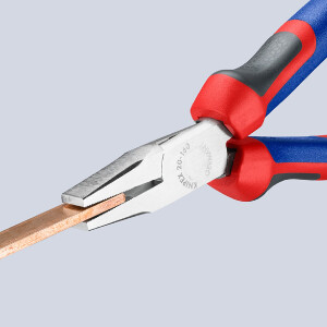 KNIPEX 20 05 160 Flachzange mit Comfort-Griffen verchromt 160 mm