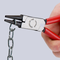 KNIPEX 22 01 140 SB Rundzange mit Kunststoff überzogen schwarz atramentiert 140 mm