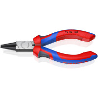 KNIPEX 22 02 140 Rundzange mit Comfort-Griffen schwarz atramentiert 140 mm
