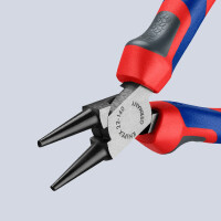 KNIPEX 22 02 140 Rundzange mit Comfort-Griffen schwarz atramentiert 140 mm