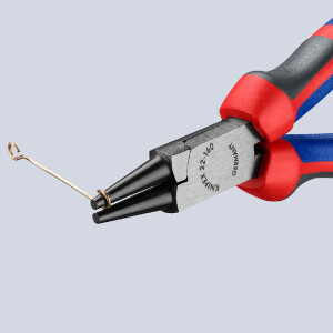 KNIPEX 22 02 160 Rundzange mit Comfort-Griffen schwarz atramentiert 160 mm