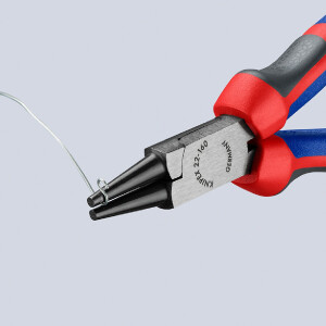 KNIPEX 22 02 160 Rundzange mit Comfort-Griffen schwarz atramentiert 160 mm