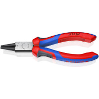 KNIPEX 22 02 160 Rundzange mit Comfort-Griffen schwarz atramentiert 160 mm