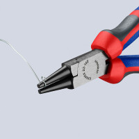 KNIPEX 22 02 160 Rundzange mit Comfort-Griffen schwarz atramentiert 160 mm
