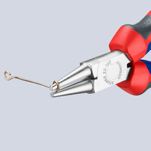 KNIPEX 22 05 140 Rundzange mit Comfort-Griffen verchromt 140 mm