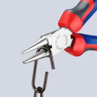 KNIPEX 22 05 140 Rundzange mit Comfort-Griffen verchromt 140 mm