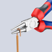 KNIPEX 22 05 140 Rundzange mit Comfort-Griffen verchromt 140 mm