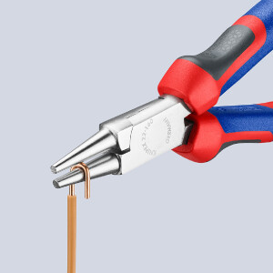 KNIPEX 22 05 160 Rundzange mit Comfort-Griffen verchromt 160 mm