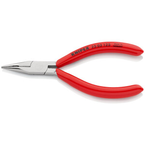 KNIPEX 25 03 125 Flachrundzange mit Schneide (Radiozange)...
