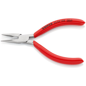 KNIPEX 25 03 125 Flachrundzange mit Schneide (Radiozange)...
