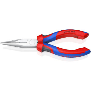 KNIPEX 25 05 160 Flachrundzange mit Schneide (Radiozange)...