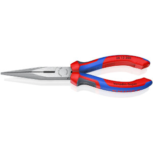 KNIPEX 26 12 200 Flachrundzange mit Schneide...