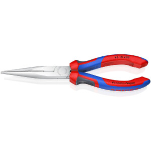 KNIPEX 26 15 200 SB Flachrundzange mit Schneide...