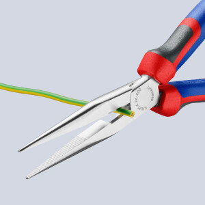 KNIPEX 26 15 200 SB Flachrundzange mit Schneide...