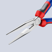 KNIPEX 26 15 200 SB Flachrundzange mit Schneide (Storchschnabelzange) mit Comfort-Griffen verchromt 200 mm