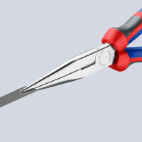 KNIPEX 26 15 200 SB Flachrundzange mit Schneide (Storchschnabelzange) mit Comfort-Griffen verchromt 200 mm