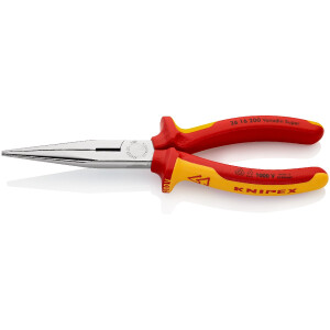 KNIPEX 26 16 200 SB Flachrundzange mit Schneide...