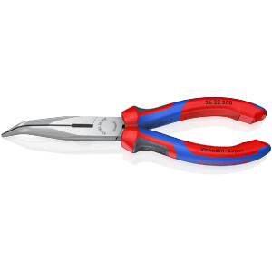 KNIPEX 26 22 200 Flachrundzange mit Schneide...