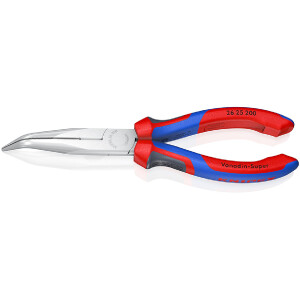 KNIPEX 26 25 200 Flachrundzange mit Schneide...