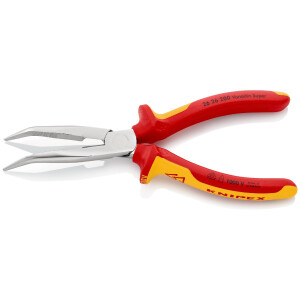KNIPEX 26 26 200 SB Flachrundzange mit Schneide...