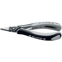 KNIPEX 34 12 130 ESD Präzisions-Elektronik-Greifzange ESD mit Mehrkomponenten-Hüllen brüniert 130 mm