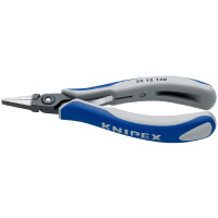 KNIPEX 34 12 130 Präzisions-Elektronik-Greifzange mit Mehrkomponenten-Hüllen brüniert 130 mm
