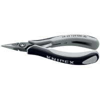 KNIPEX 34 22 130 ESD Präzisions-Elektronik-Greifzange ESD mit Mehrkomponenten-Hüllen brüniert 130 mm