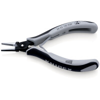 KNIPEX 34 42 130 ESD Präzisions-Elektronik-Greifzange ESD mit Mehrkomponenten-Hüllen brüniert 130 mm