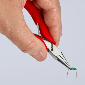 KNIPEX 35 21 115 Elektronik-Greifzange mit durchgestecktem Gelenk mit rutschhemmenden Kunststoff-Hüllen 115 mm