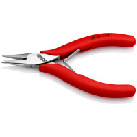 KNIPEX 35 21 115 Elektronik-Greifzange mit durchgestecktem Gelenk mit rutschhemmenden Kunststoff-Hüllen 115 mm