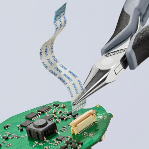 KNIPEX 35 22 115 ESD Elektronik-Greifzange ESD mit durchgestecktem Gelenk mit Mehrkomponenten-Hüllen 115 mm