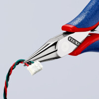 KNIPEX 35 22 115 Elektronik-Greifzange mit durchgestecktem Gelenk mit Mehrkomponenten-Hüllen 115 mm