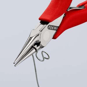 KNIPEX 35 31 115 Elektronik-Greifzange mit durchgestecktem Gelenk mit rutschhemmenden Kunststoff-Hüllen 115 mm