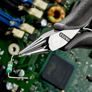 KNIPEX 35 32 115 ESD Elektronik-Greifzange ESD mit durchgestecktem Gelenk mit Mehrkomponenten-Hüllen 115 mm