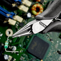 KNIPEX 35 32 115 ESD Elektronik-Greifzange ESD mit durchgestecktem Gelenk mit Mehrkomponenten-Hüllen 115 mm