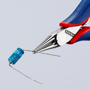 KNIPEX 35 32 115 Elektronik-Greifzange mit durchgestecktem Gelenk mit Mehrkomponenten-Hüllen 115 mm