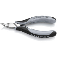 KNIPEX 35 42 115 ESD Elektronik-Greifzange ESD mit durchgestecktem Gelenk mit Mehrkomponenten-Hüllen spiegelpoliert 115 mm
