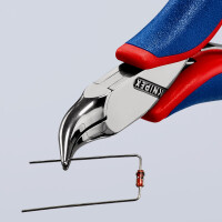 KNIPEX 35 42 115 Elektronik-Greifzange mit durchgestecktem Gelenk mit Mehrkomponenten-Hüllen 115 mm