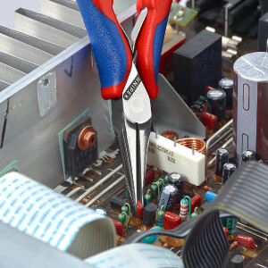 KNIPEX 35 52 145 Elektronik-Greifzange mit durchgestecktem Gelenk mit Mehrkomponenten-Hüllen 145 mm