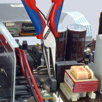 KNIPEX 35 52 145 Elektronik-Greifzange mit durchgestecktem Gelenk mit Mehrkomponenten-Hüllen 145 mm