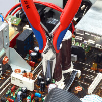 KNIPEX 35 52 145 Elektronik-Greifzange mit durchgestecktem Gelenk mit Mehrkomponenten-Hüllen 145 mm