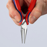 KNIPEX 35 52 145 Elektronik-Greifzange mit durchgestecktem Gelenk mit Mehrkomponenten-Hüllen 145 mm