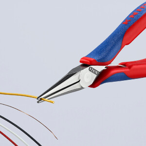 KNIPEX 35 62 145 Elektronik-Greifzange mit Mehrkomponenten-Hüllen spiegelpoliert 145 mm