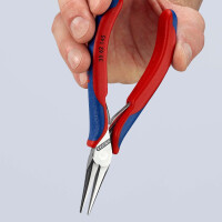KNIPEX 35 62 145 Elektronik-Greifzange mit Mehrkomponenten-Hüllen spiegelpoliert 145 mm
